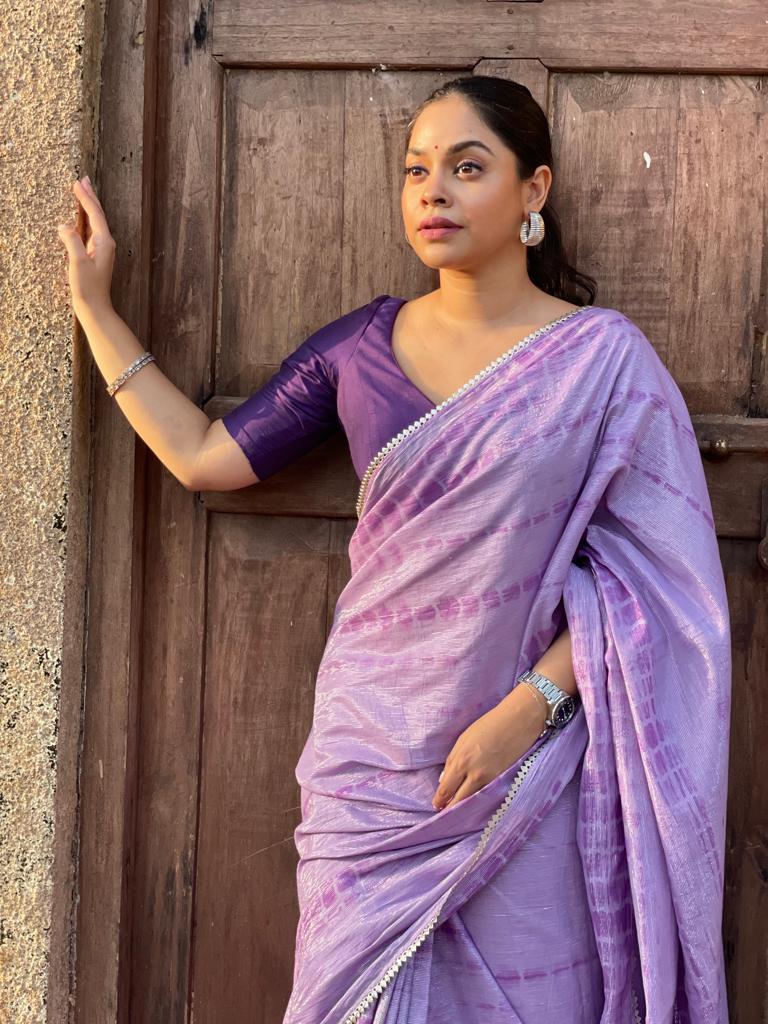 SUMONA CHAKRAVARTI IN OUR IRIS TWIN SAREE