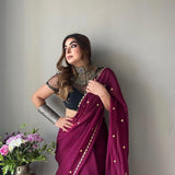 GURLEEN GAMBHIR IN OUR NOORI MAHROON SAREE