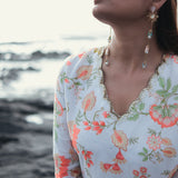 WHITE BLOOM KURTA SET