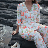WHITE BLOOM KURTA SET