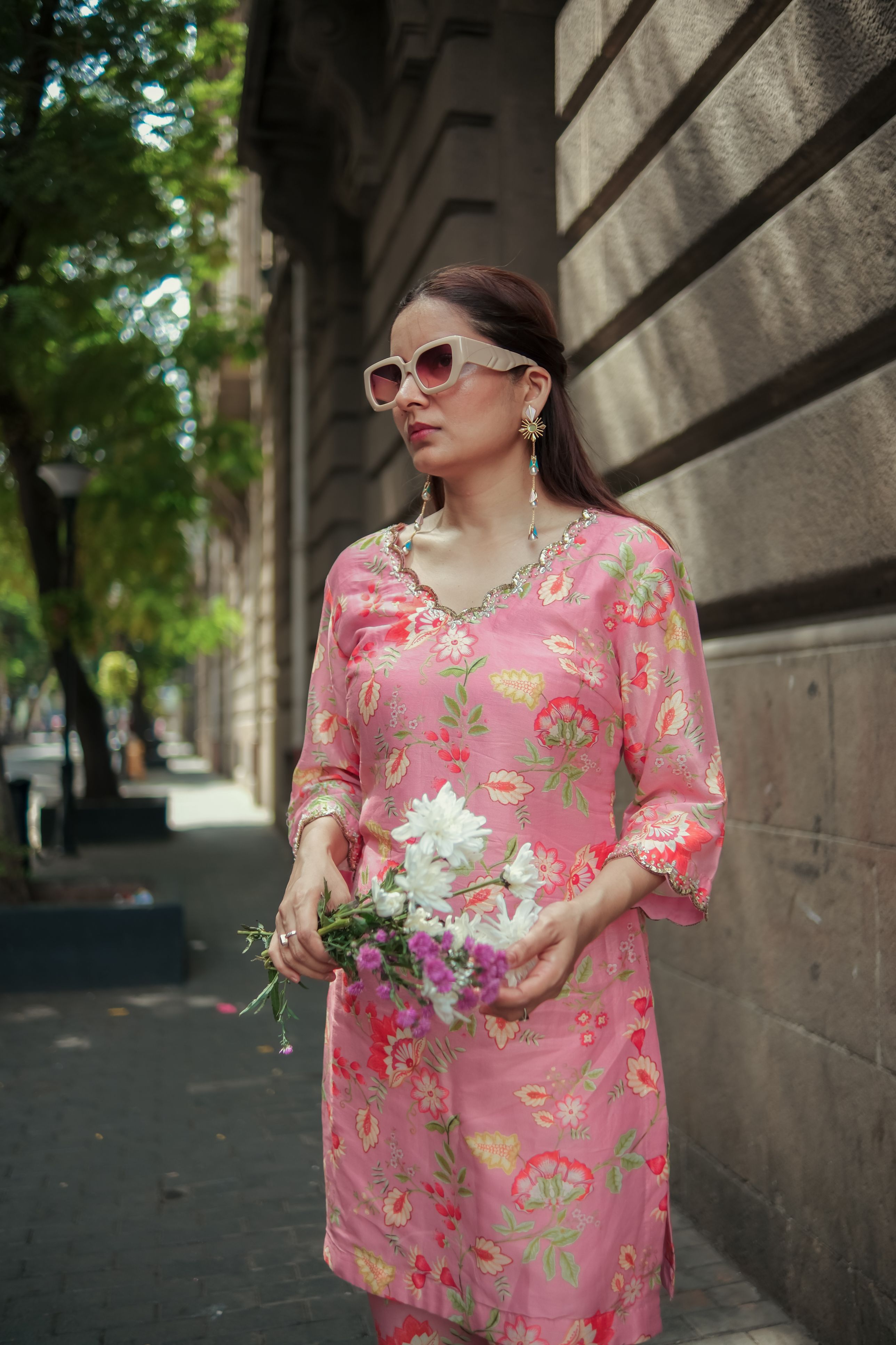 PEACH BLOOM KURTA SET