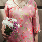 PEACH BLOOM KURTA SET