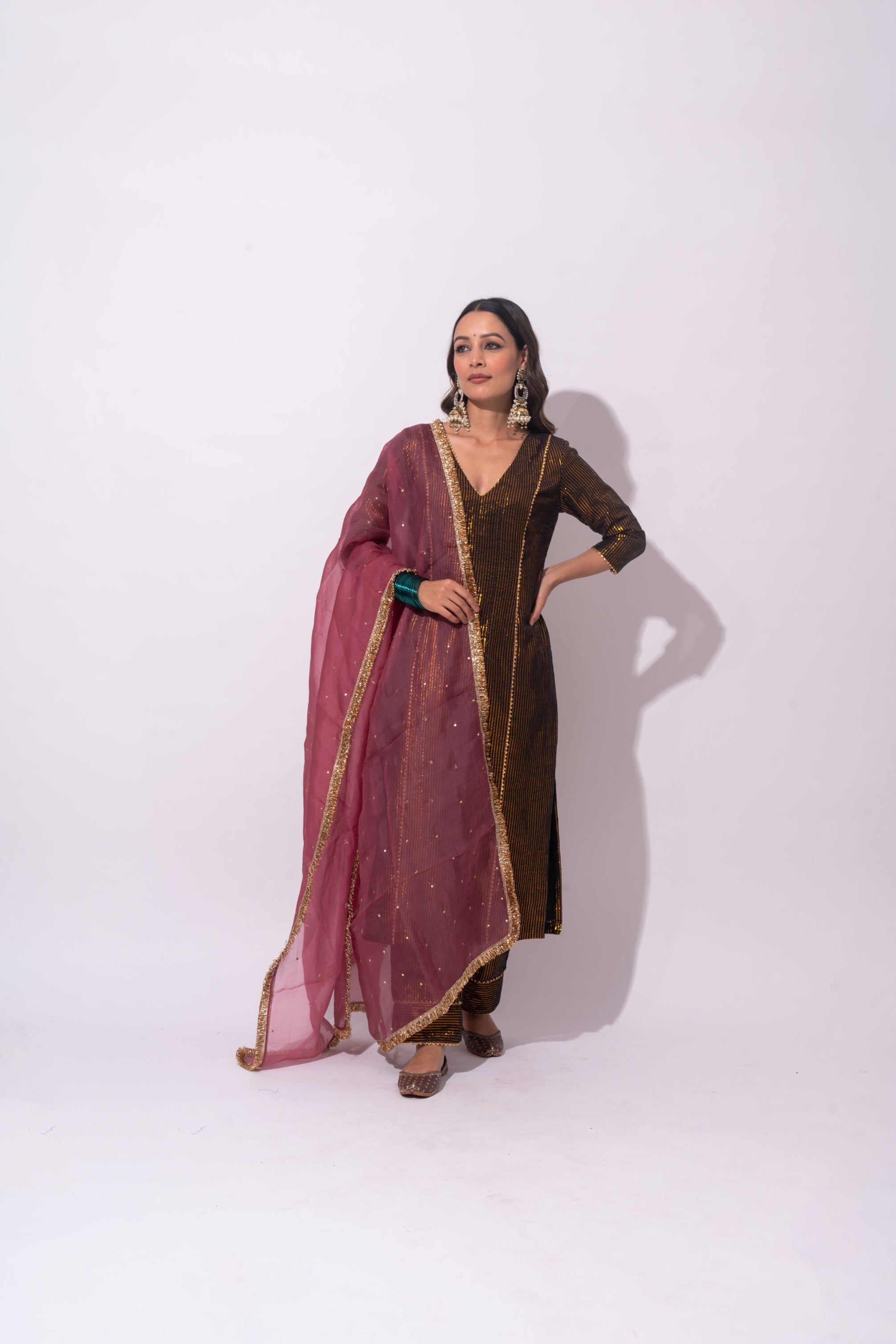 EMBER ZARI KURTA SET