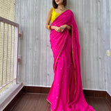 ISHA BORAH IN OUR                RANI PINK TOHFA SAREE