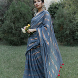 ASH GREY SAREE
