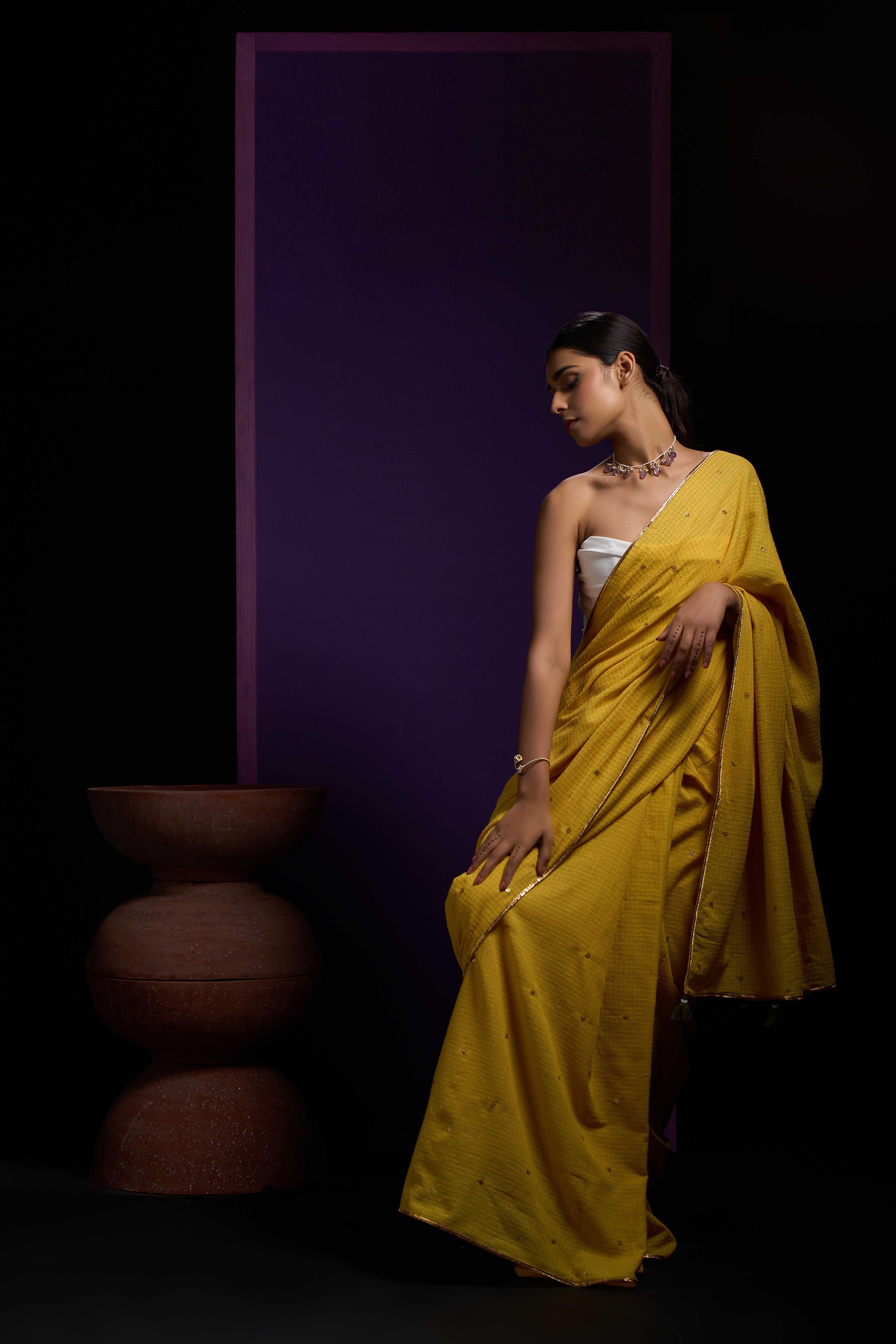 YELLOW POPPY TOHFA SAREE