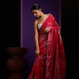 RED SHINE SAREE