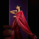 RED SHINE SAREE