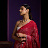 RED SHINE SAREE