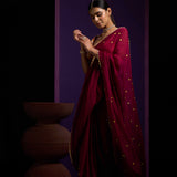 GURLEEN GAMBHIR IN OUR NOORI MAHROON SAREE
