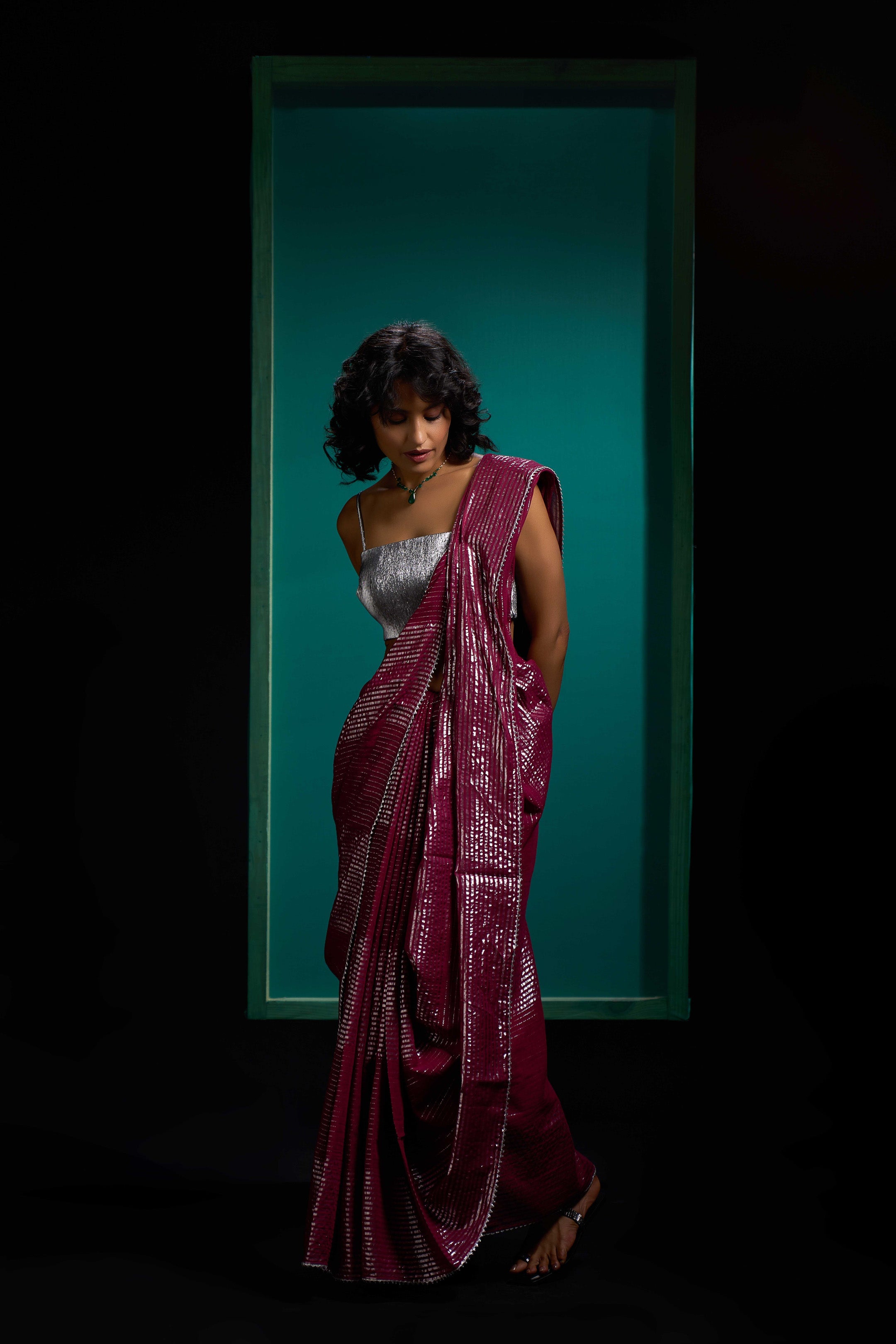 WINE SHINE SAREE
